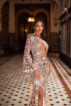 Iza Sequin Gown - Rose Gold -ALAMOUR ONLINE STORE 113 a6eb0900 346d 4b57 bbfb ee906debb426