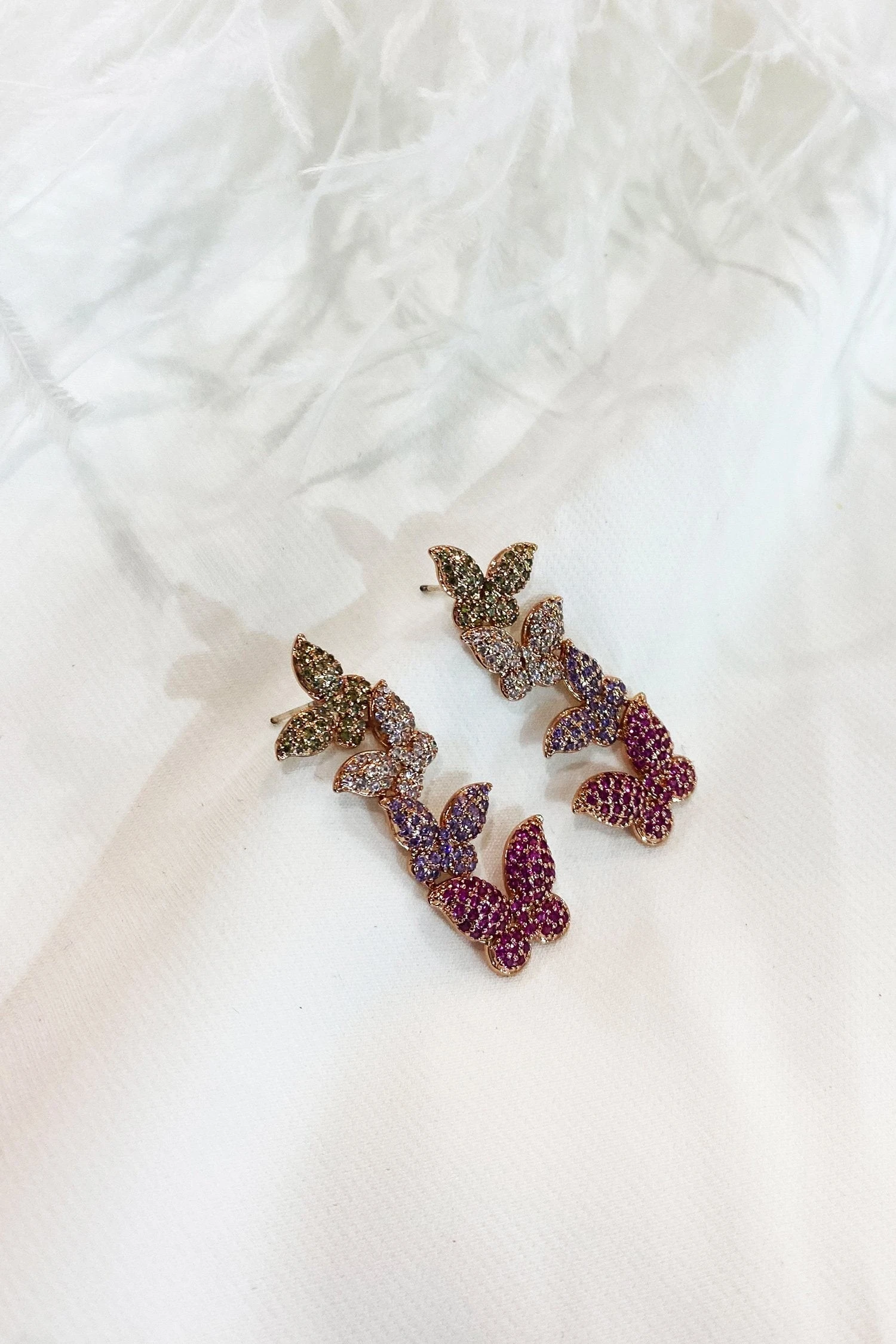Fiona Purple Butterfly Earrings 5 Fiona Purple Butterfly Earrings - Image 3