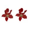 Briella Burgundy Flower Earrings -ALAMOUR ONLINE STORE 1copy