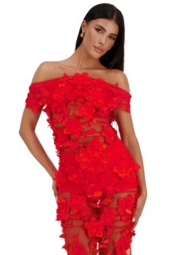 Florentina Floral 3D Red Roses Dress Dress -ALAMOUR ONLINE STORE 26 e0ec9347 7fd7 4f14 9e84 9fd7e72c195c