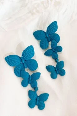 Lolita Blue Butterfly Drop Earrings -ALAMOUR ONLINE STORE 27LOLITA