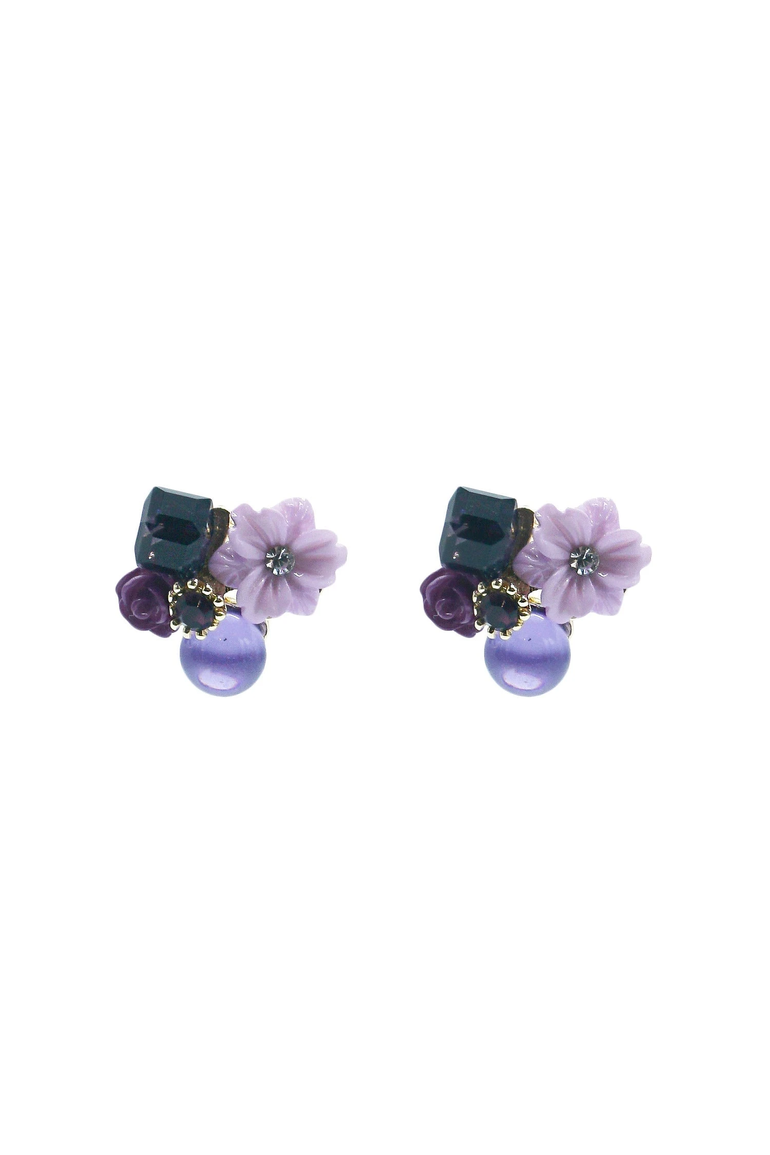 Adah Purple Flower Earrings 2 Adah Purple Flower Earrings