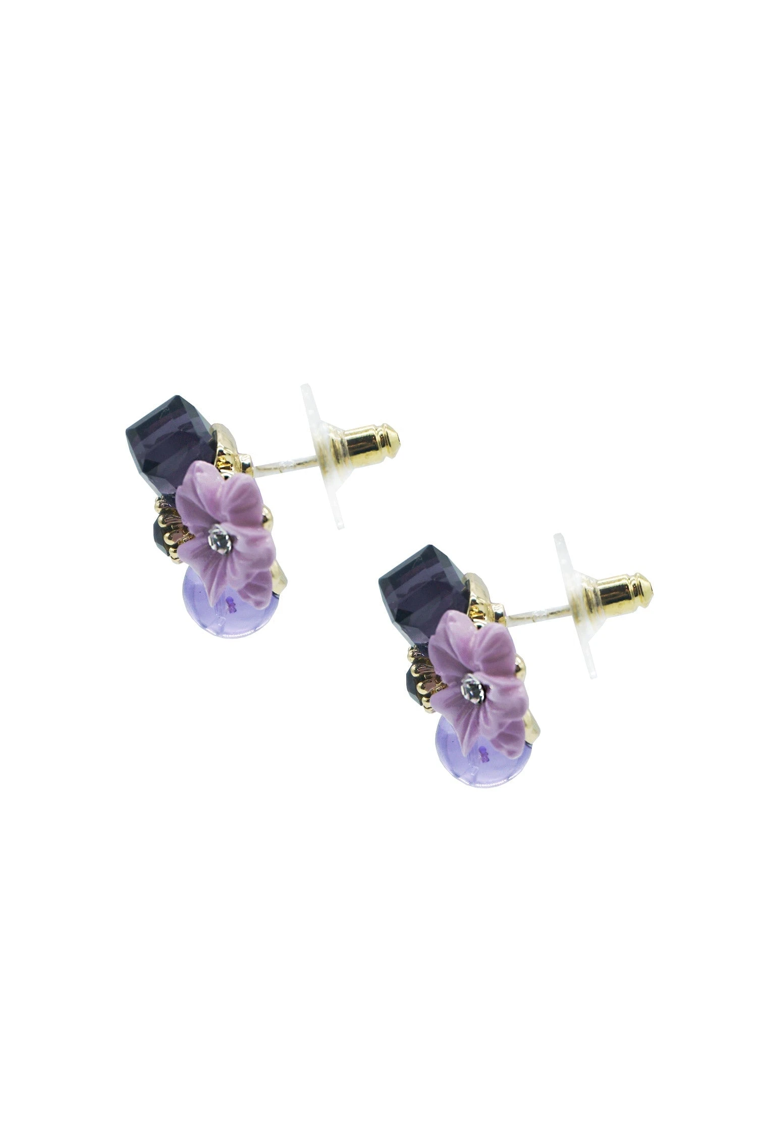 Adah Purple Flower Earrings 3 Adah Purple Flower Earrings - Image 2