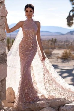 Tyra Glitter Cape Gown - Rose Gold -ALAMOUR ONLINE STORE 50 c63b74bd d98f 4660 95c9 a23a6da5684c