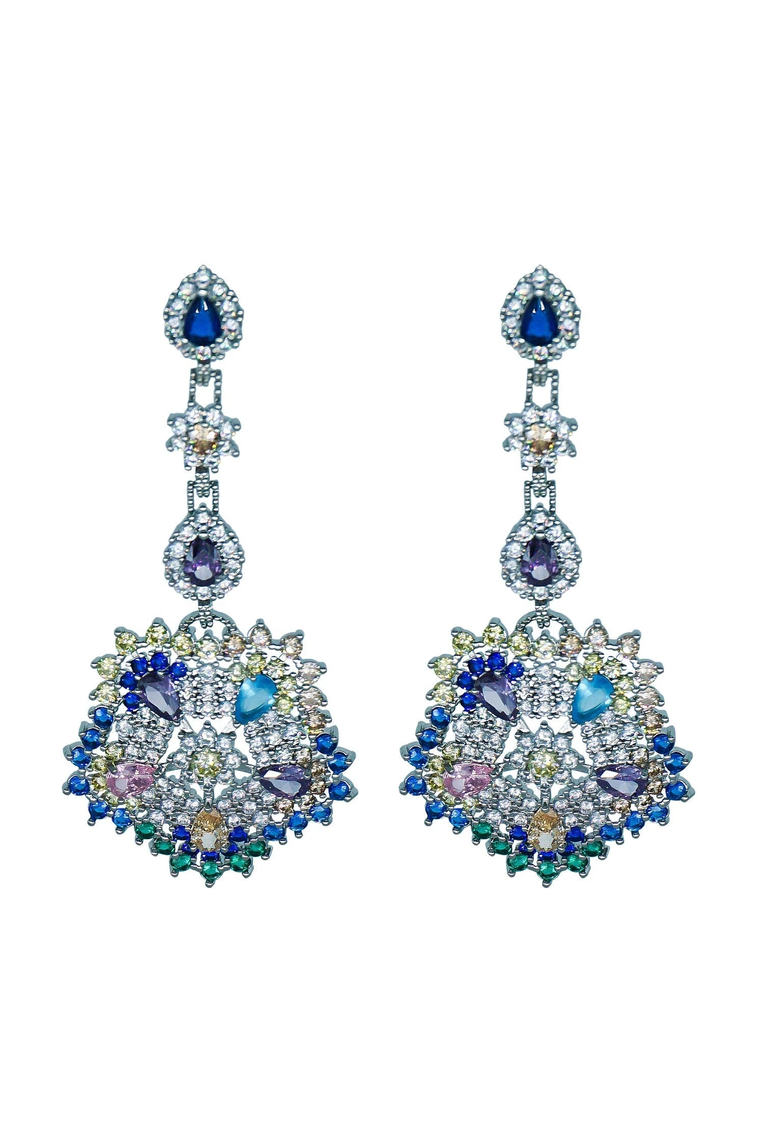 Battisa Multicoloured Flower Earrings 3 Battisa Multicoloured Flower Earrings