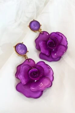 Camilla Violet Acrylic Flower Earrings -ALAMOUR ONLINE STORE 68 ccee7a9b bf80 407c b373 30079072f585