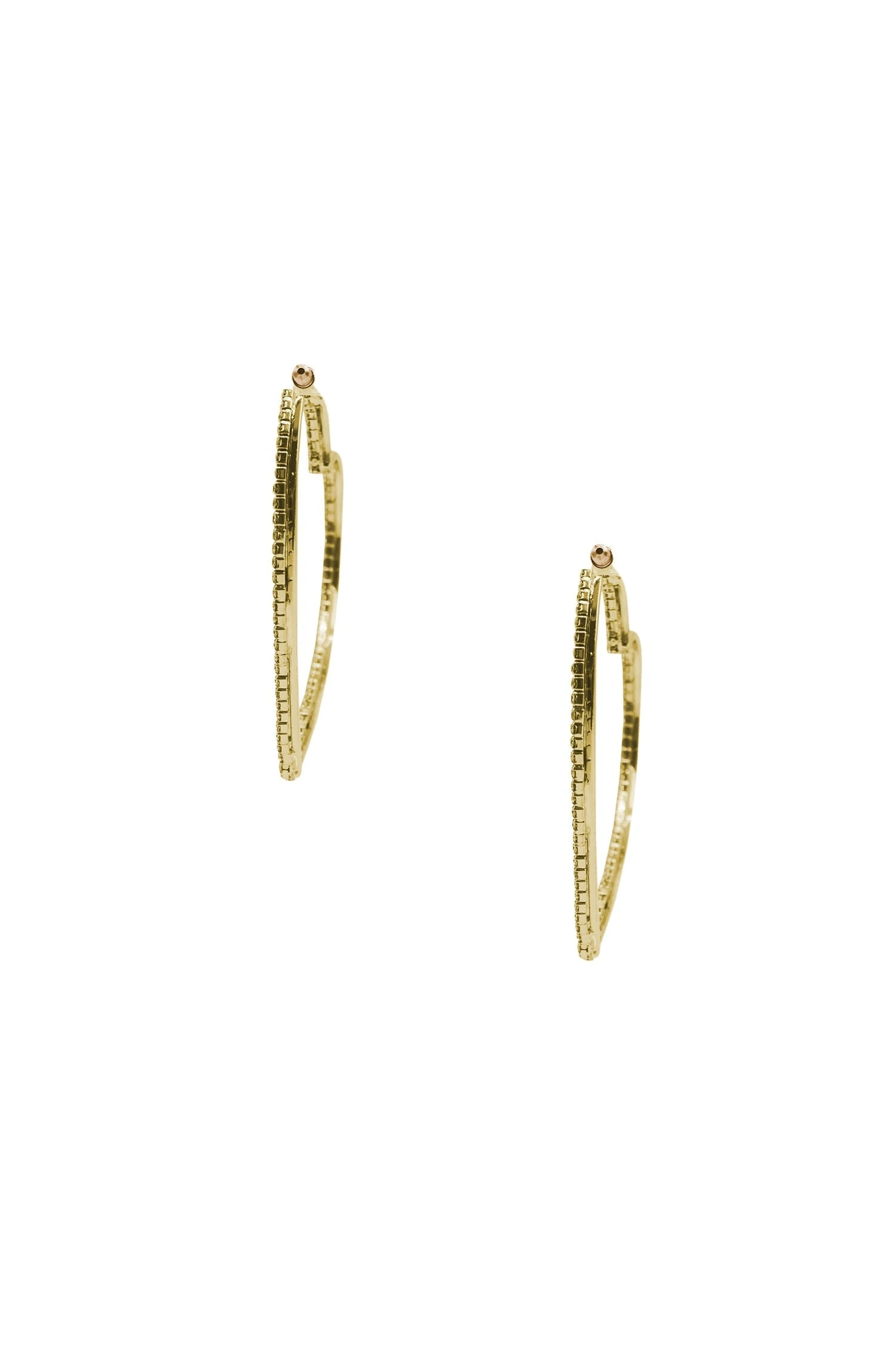 Gaia Gold Crystal Heart Hoop Earrings 5 Gaia Gold Crystal Heart Hoop Earrings - Image 3