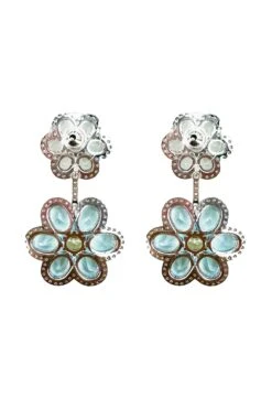 Faretti Blue Flower Drop Earrings -ALAMOUR ONLINE STORE 9 9c855965 2d20 419e 8c36 eac0546a634c