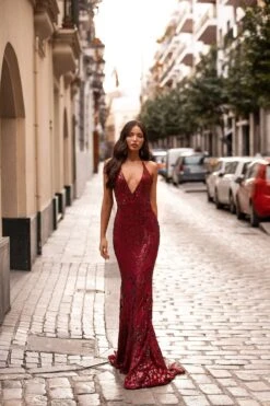 Kalila Sequin Gown - Burgundy 7 Kalila Sequin Gown - Burgundy -ALAMOUR ONLINE STORE 9 dc970b99 4c92 4f88 bd79 87465cb7b697
