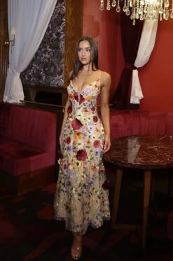 Lucy Floral 3D Maxi Gown