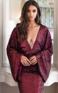 Kseniya - Burgundy 7 Kseniya - Burgundy -ALAMOUR ONLINE STORE Kseniya Burgundy2