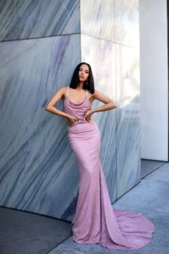Tanisha Lurex Gown - Dusty Pink 9 Tanisha Lurex Gown - Dusty Pink -ALAMOUR ONLINE STORE Tanisha12