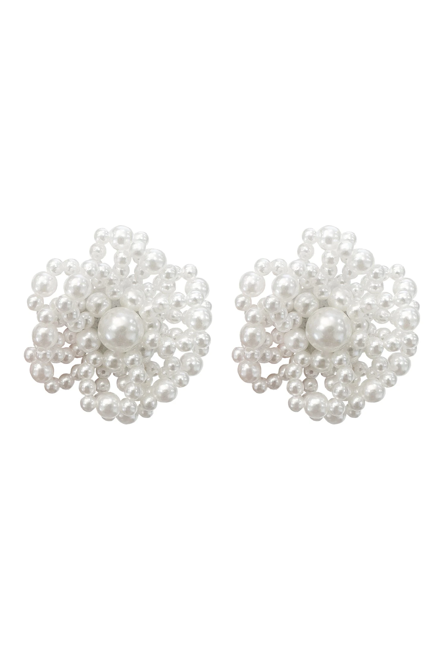 Audrina Pearl Flower Statement Earrings 6 Audrina Pearl Flower Statement Earrings - Image 4