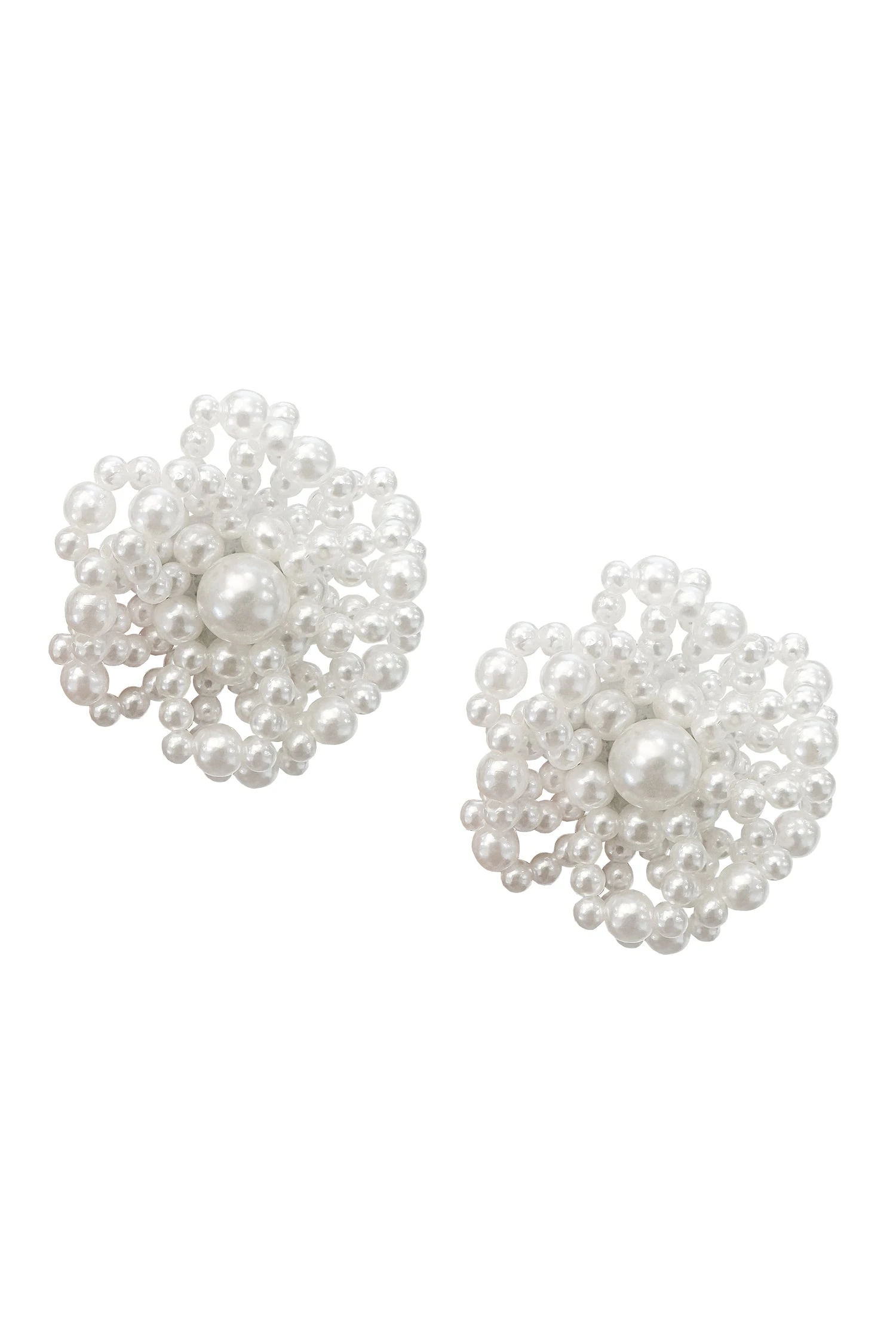 Audrina Pearl Flower Statement Earrings 7 Audrina Pearl Flower Statement Earrings - Image 5