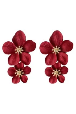 Shyla Red Multi Flower Earrings -ALAMOUR ONLINE STORE earrings16 ff54301a b74d 4894 9b30 171f597eabf4
