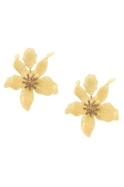 Briella Soft Yellow Flower Earrings -ALAMOUR ONLINE STORE earrings181 5b8ba1e7 f9e6 4687 84e5 5db6e3702fc4