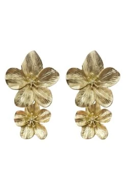 Shyla Gold Multi Flower Earrings