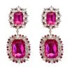 Katerina Fuchsia Diamante Earrings -ALAMOUR ONLINE STORE earrings223