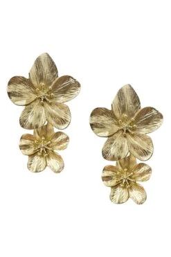 Shyla Gold Multi Flower Earrings -ALAMOUR ONLINE STORE earrings23 83d53b25 bf51 454b bc40 77baf5f01487