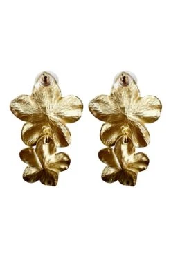 Shyla Gold Multi Flower Earrings -ALAMOUR ONLINE STORE earrings24