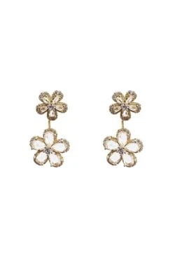 Blina Gold Flower Earrings