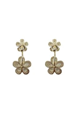 Blina Gold Flower Earrings -ALAMOUR ONLINE STORE earrings253