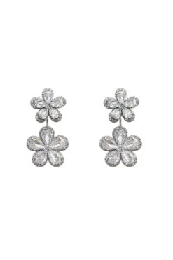 Blina Silver Flower Earrings