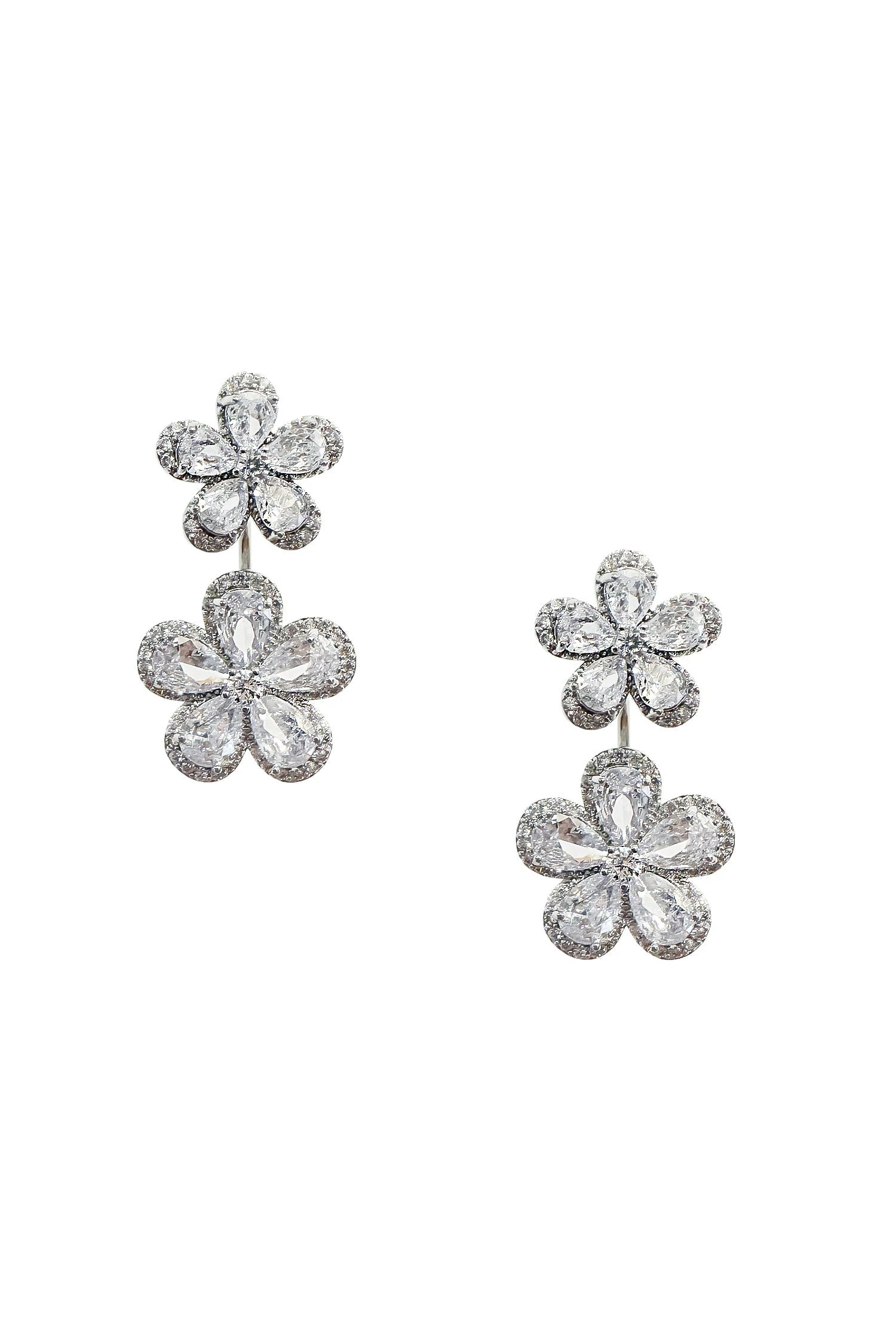 Blina Silver Flower Earrings 7 Blina Silver Flower Earrings - Image 5