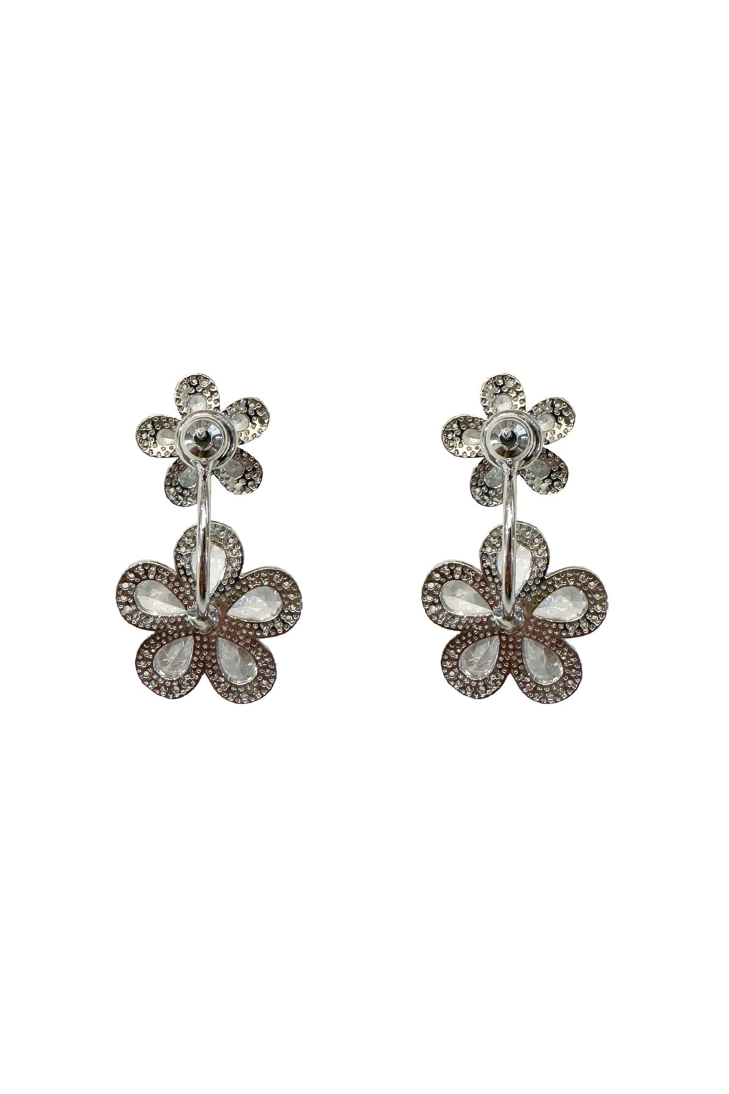 Blina Silver Flower Earrings 6 Blina Silver Flower Earrings - Image 4