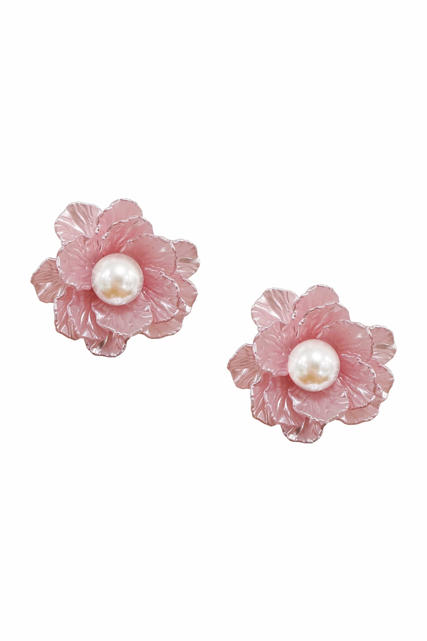 Nevali Pink Flower Earrings 7 Nevali Pink Flower Earrings - Image 5