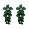 Carola Green Flower Earrings -ALAMOUR ONLINE STORE earrings303