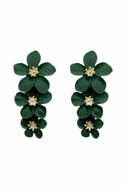 Carola Green Flower Earrings -ALAMOUR ONLINE STORE earrings303 b5245044 dc57 414f be75 49543016b223
