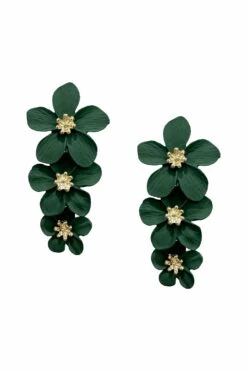 Carola Green Flower Earrings -ALAMOUR ONLINE STORE earrings304 e915ee26 acfe 4393 89cd a9a7b9bbb6a3
