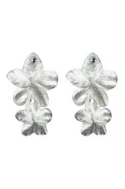 Shyla White Multi Flower Earrings -ALAMOUR ONLINE STORE earrings33