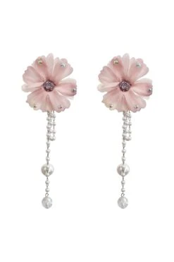 Isabella Pink Flower Earrings -ALAMOUR ONLINE STORE earrings363 9559b99a 6ef8 4e9b 809f 1cc62c3ca963