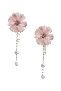 Isabella Pink Flower Earrings -ALAMOUR ONLINE STORE earrings364 f998d027 52f9 4107 a86b b4464e2bc48b