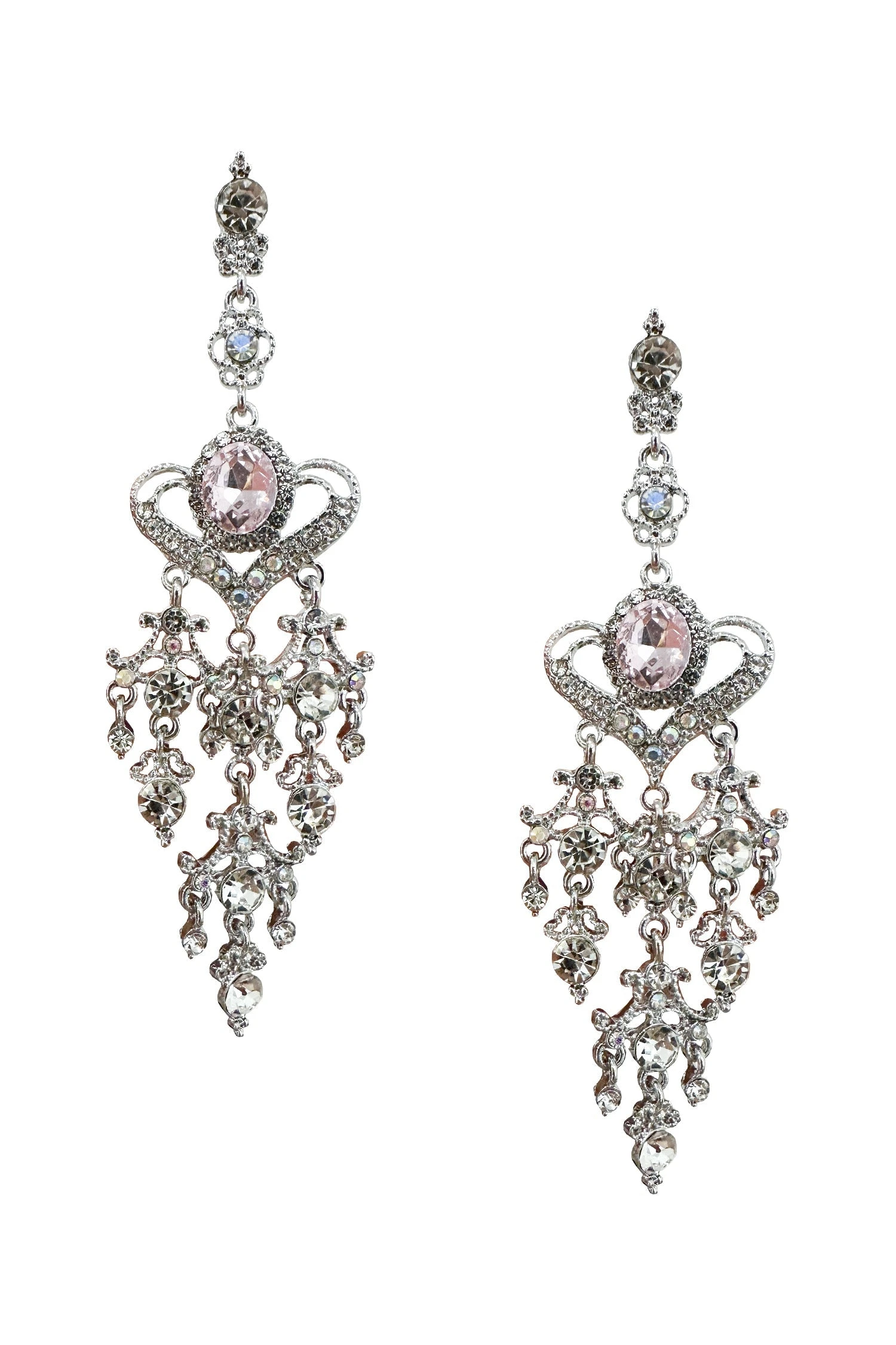 Graziana Pink Diamante Earrings 4 Graziana Pink Diamante Earrings - Image 2