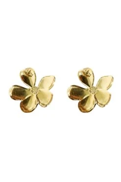 Miuccia Gold Flower Earrings -ALAMOUR ONLINE STORE earrings380