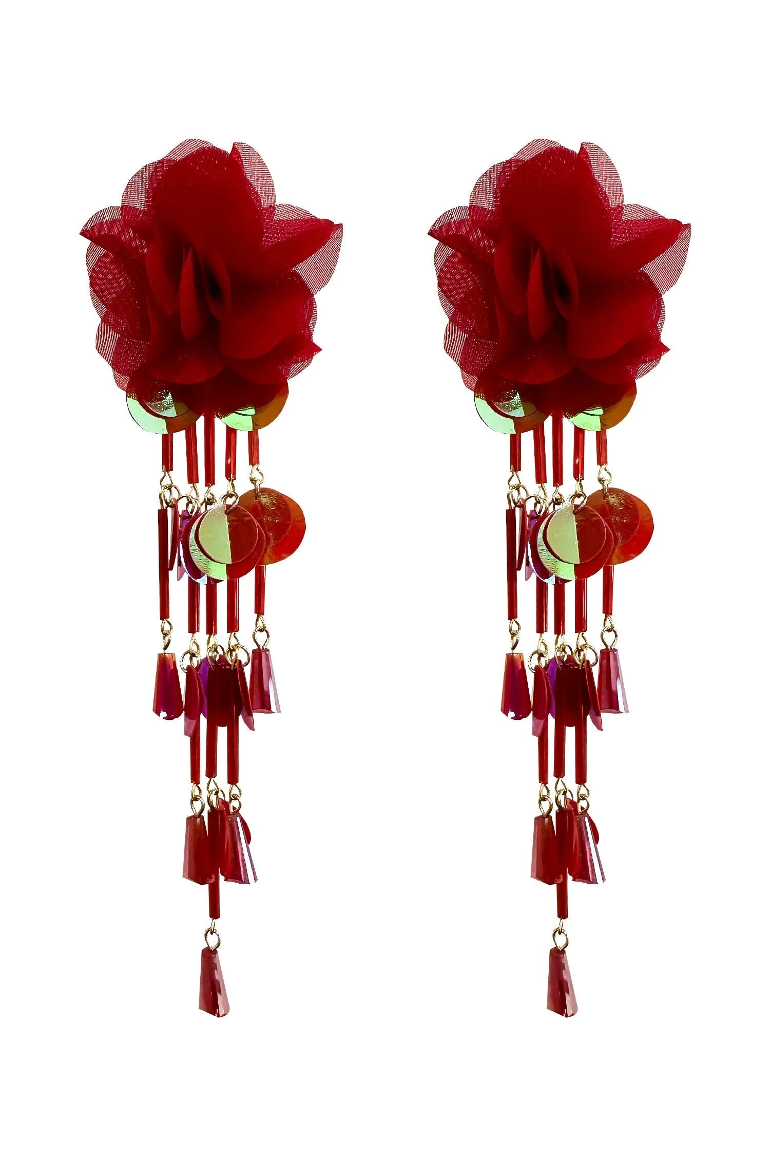 Anita Red Earrings 6 Anita Red Earrings - Image 4