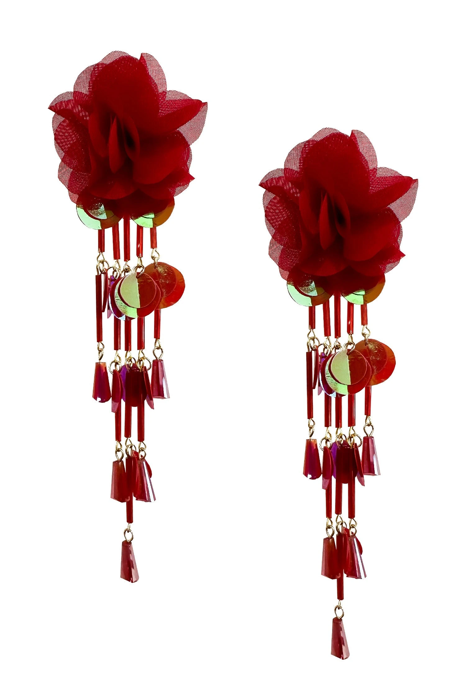 Anita Red Earrings 4 Anita Red Earrings - Image 2