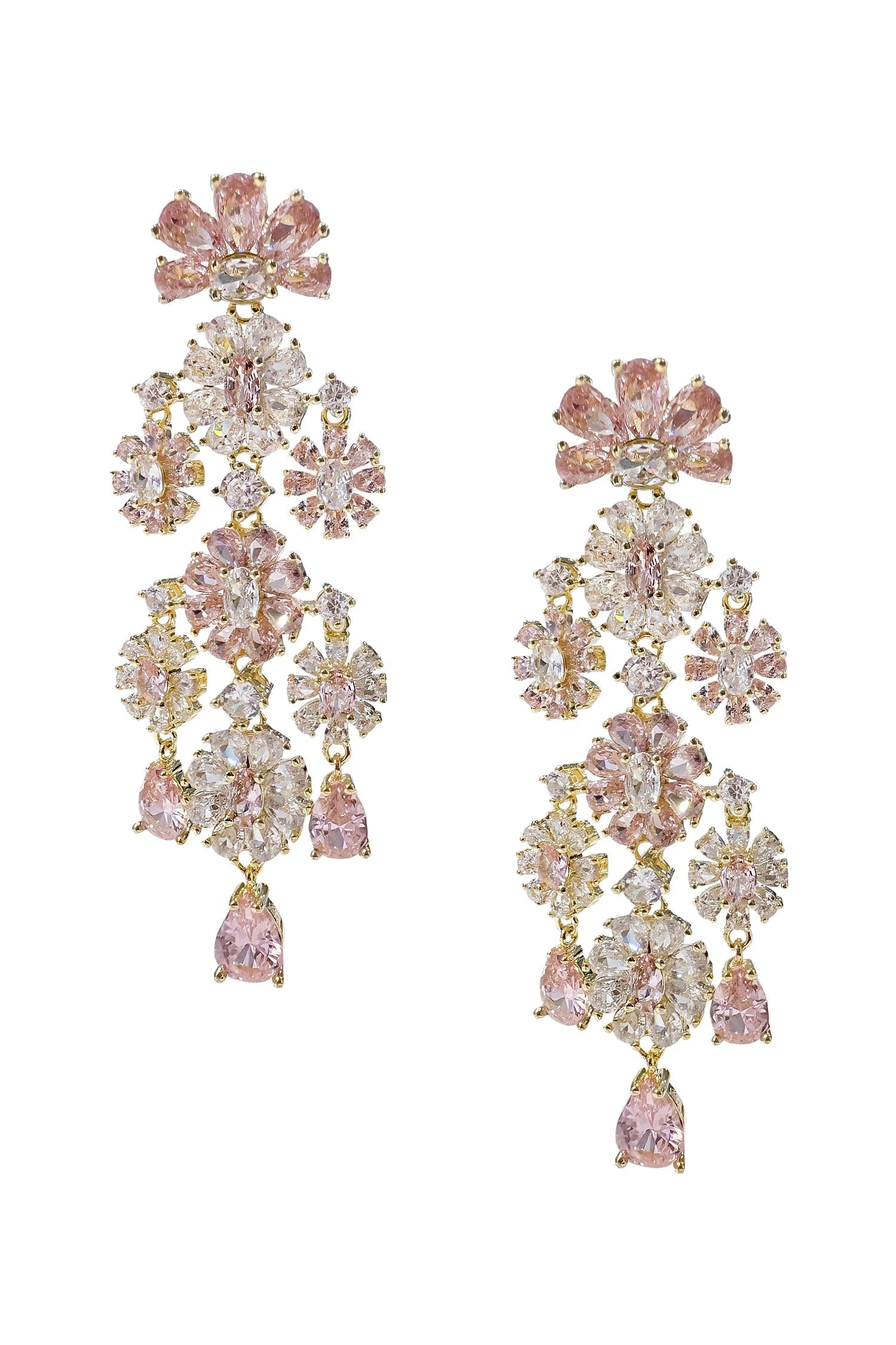Genevieve Pink Chandelier Earrings 7 Genevieve Pink Chandelier Earrings - Image 5