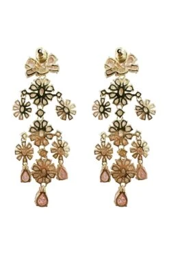 Genevieve Pink Chandelier Earrings 10 Genevieve Pink Chandelier Earrings -ALAMOUR ONLINE STORE earrings42