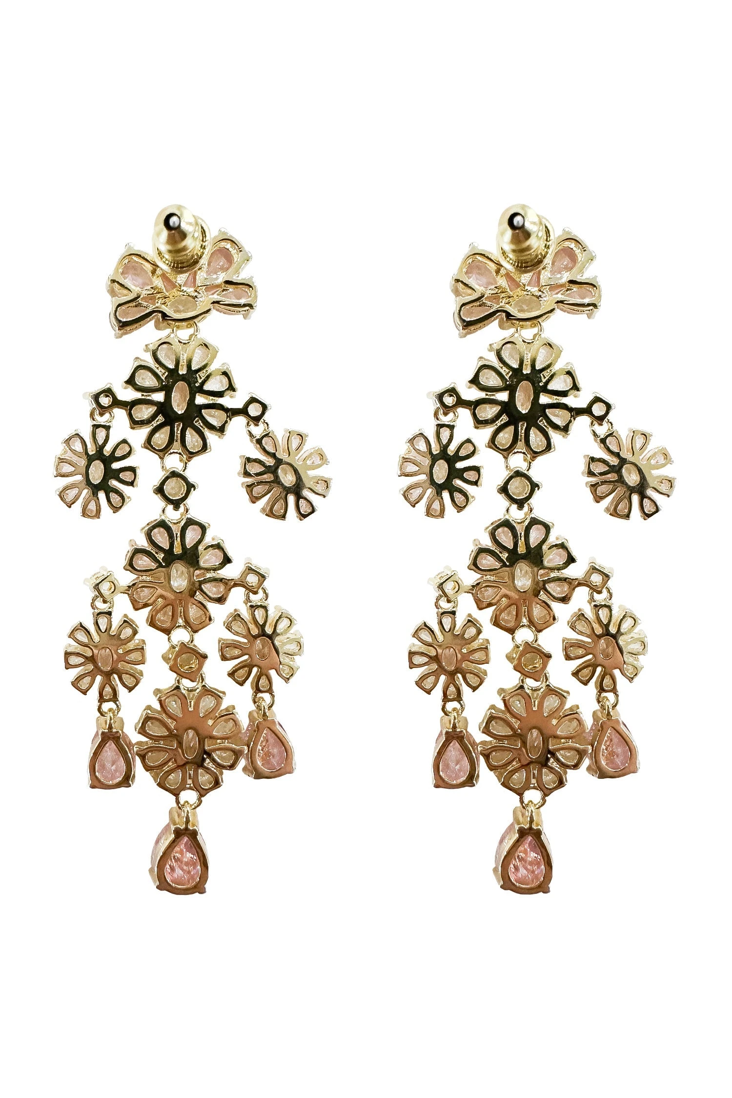 Genevieve Pink Chandelier Earrings 5 Genevieve Pink Chandelier Earrings - Image 3