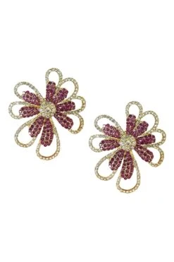 Sarah Fuchsia Flower Earrings -ALAMOUR ONLINE STORE earrings50 a2ecade5 3bd3 4cf9 8bd3 b9dde7c9dcee