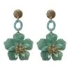 Petra Teal Flower Drop Earrings 1 Petra Teal Flower Drop Earrings -ALAMOUR ONLINE STORE earrings65