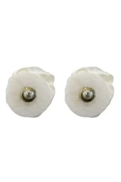 Rachel White Flower Studs -ALAMOUR ONLINE STORE earrings91