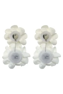 Meghan Cream Flower Drop Earrings -ALAMOUR ONLINE STORE earrings97 67a97f69 adf0 4c8c b8c0 1b9111f94009