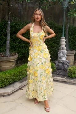 Madame Floral 3D Maxi Dress