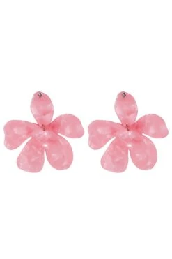 Kimberly Pink Statement Earrings -ALAMOUR ONLINE STORE flower12