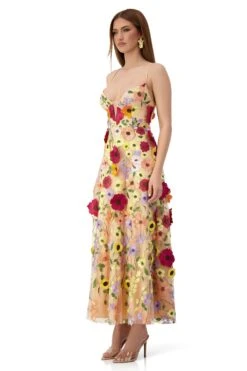Lucy Floral 3D Maxi Gown -ALAMOUR ONLINE STORE lucy 2